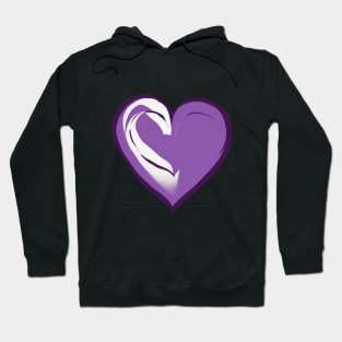 Heart Purple Shadow Silhouette Anime Style Collection No. 248 Hoodie